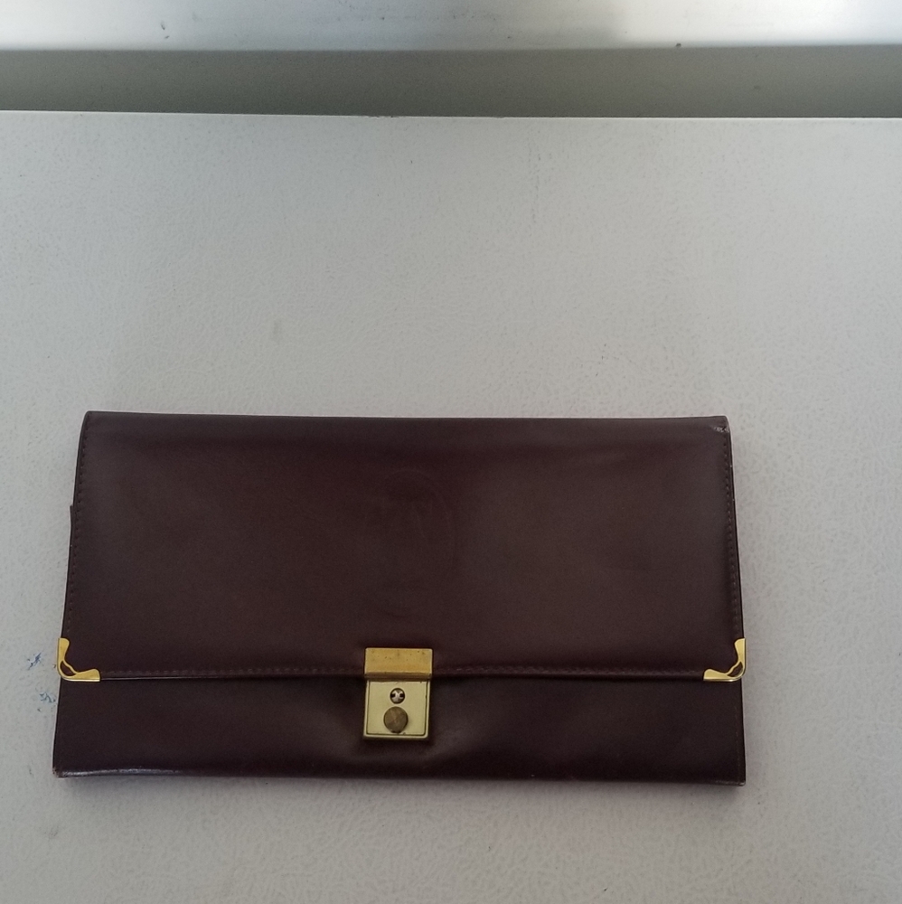 Leather clutch purse